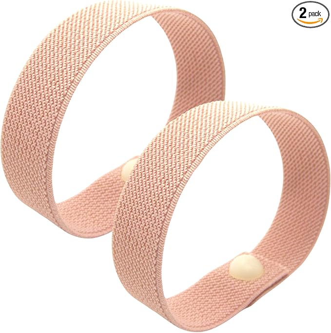 AcuBalance Motion Sickness Bracelets – Comfortable Waterproof Acupressure Band for Natural Nausea Relief, Ideal for Travel (Pair), Pink (Medium 7")