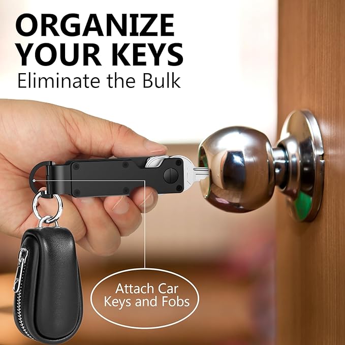 Key Organizer Minimalist Innovative Keyholder Compact Keys Organizer Smart KeyChain Secures 2-6 Keys