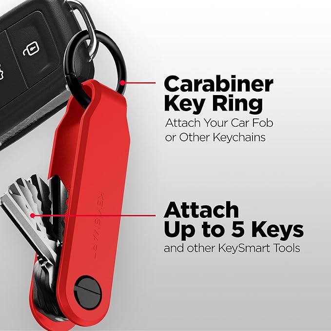 KeySmart Keychain Key Holder - Compact Key Organizer for Key Chain, EDC Key Chains, Key Ring Keychains