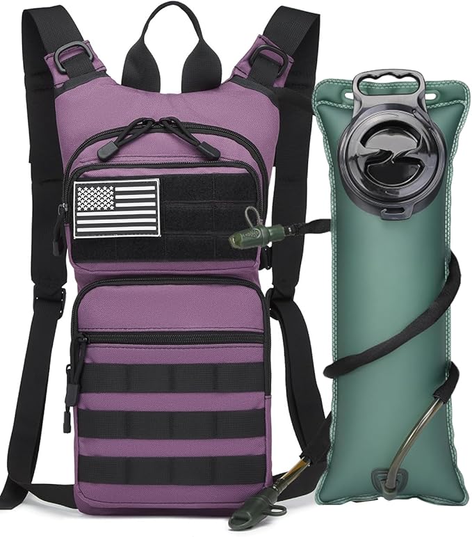 ATBP Insulated Water Hydration Pack Bag with 3L TPU Bladder Tactical Molle Hydration Backpack for Hiking Cycling Running