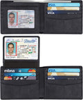 Wallet for Men-Genuine Leather RFID Blocking Bifold Stylish Wallet With 2 ID Window
