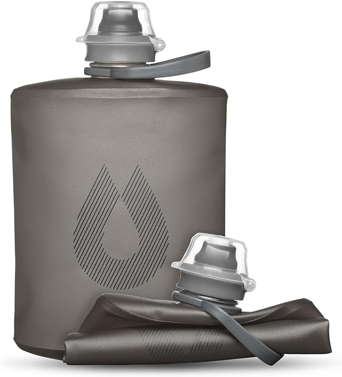 HydraPak Stow - Collapsible Backpacking Water Bottle (350ml, 500ml, 1L) - BPA Free, Ultra Light, Spill-Proof Twist Cap