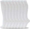 Compression Socks for Women Men Circulation Knee High 8 Pairs for Nurses, Running, Travel, Athletic