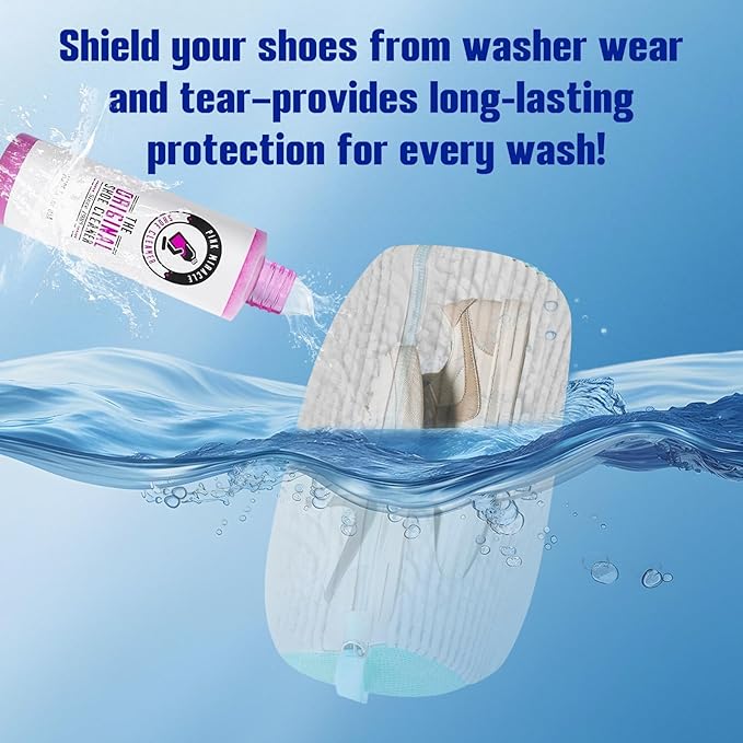 Shoe Washing Machine Bag Reusable Shoe Cleaning Bag for All Types Laundry Shoe Bag for Washer and Dryer (Yellow 1pcs)