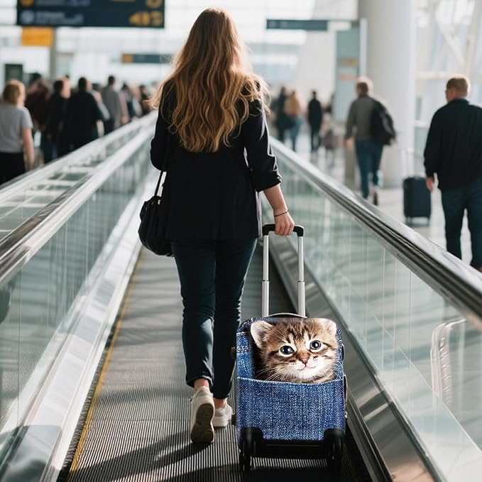 WUJIAONIAO Travel Luggage Cover Baggage Suitcase Cover Protector Skins 18-32 Inch (Cat B, S (for 18-20 inch luggage))
