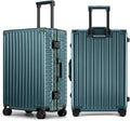 ROAMING Zipperless Luggage Airline Approved with Aluminum Frame, Lightweight PC Hardside Luggage with Spinner Wheels, Metal Travel Luggage with Double TSA Locks, Carry On 20 Inch, Dark Night Green