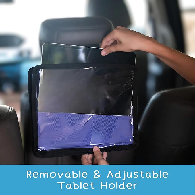 Kids Travel Tray for Car Seat – Teal – The Essential Travel Lap Desk with Removable Tablet Holder, Built-In Storage, and Stabilized Panels, Must Have Car Tray for Kids on Road Trips