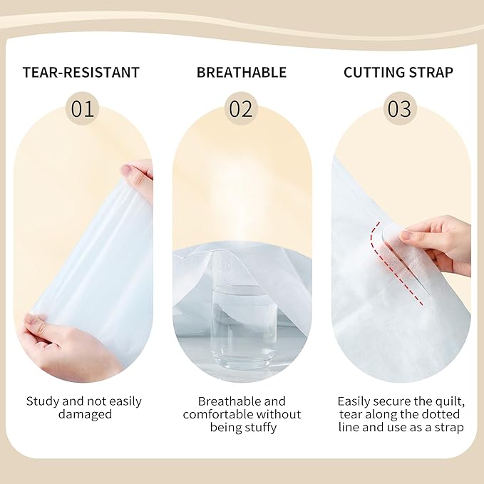 YOUNGTIME Disposable Bed Sheets for Travel,4 PCS Disposable Portable Bedding Set with Bed Sheet Quilt Cover and Pillowcase for Hotel & Trips