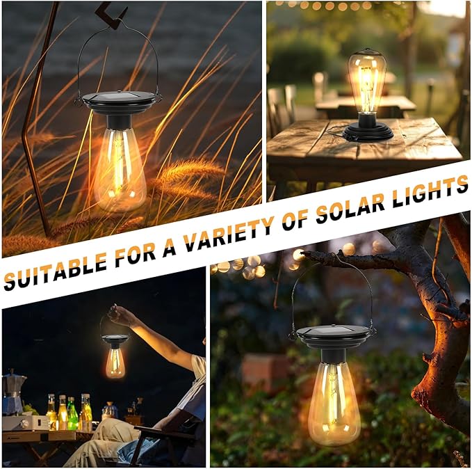 Replacement Solar Light Tops-Solar Light Bulbs for Outside-Outdoor Waterproof 1 Pack,One Thing, Three Uses, Multifunctional Size Conversion Or Personalized Hanging