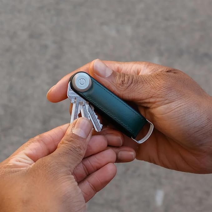 Orbitkey Key Organizer Hybrid Leather | Premium Nappa leather & TPU, Stainless Steel Locking Mechanism, Slim & Quiet Profile