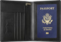 Ringsun Leather Passport Cover for Men Women, RFID Passport Wallet Case Travel Passport Holder for Family