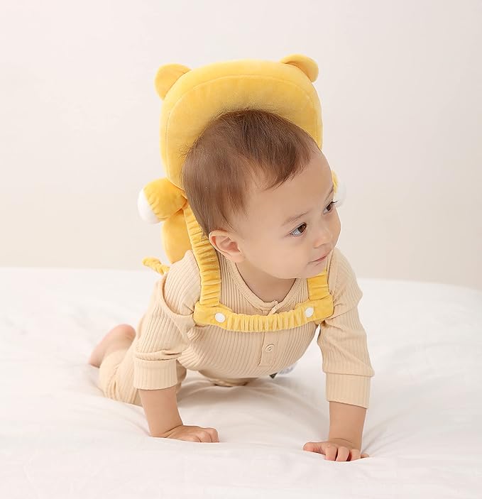 Feidoog Baby Head Protector Cushion Backpack with 3 Knee Pads for Walking & Crawling,Z-Pink