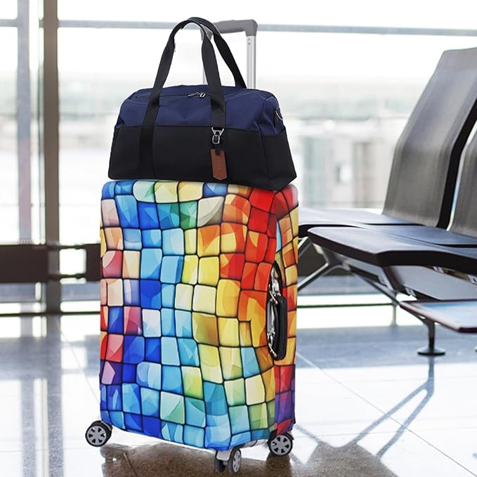 MosaiRudo Travel Luggage Covers For Suitcase Tsa Approved,Suitcase Cover Protector Fit 18-32 Inch Luggage Travel Accessories (T2507, XL)