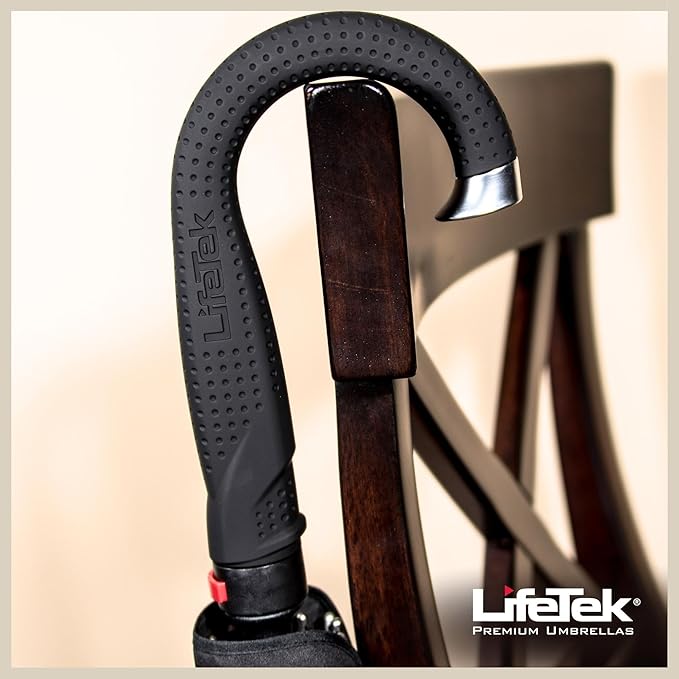 LifeTek Premium Travel Umbrella - Windproof & Compact for Men & Women, Automatic Open Close, Fits in Purse Laptop Bag or Backpack, Strong Frame for Heavy Rain & Sun UV Protection