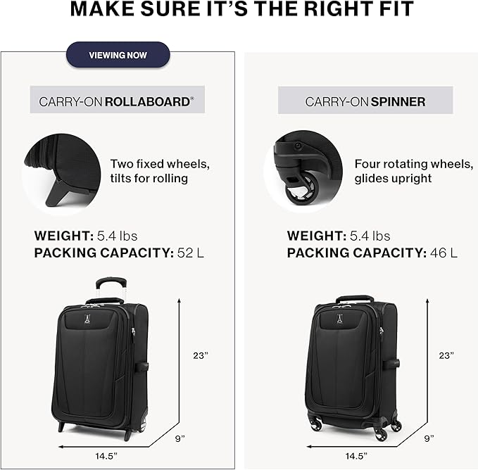 Travelpro Maxlite 5 Softside Expandable Upright 2 Wheel Carry on Luggage, Lightweight Suitcase, Men and Women, Orchid Pink Purple, Carry On 22-Inch