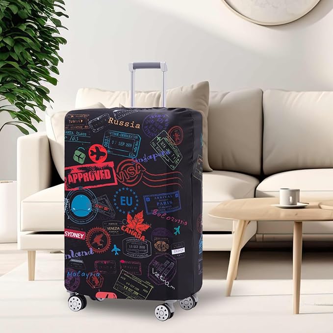 TRAVELKIN more than travel Luggage Cover Washable Suitcase Cover Protector Anti-scratch Suitcase cover Fits 18-32 Inch Luggage (S)