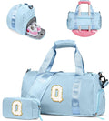 Valentines Day Gift for Girls-Girl Gym Bag with Shoe Compartment, Kid Personalized Weekender Overnight Bags, Initial Travel Tote with Makeup Pouch, Easter Gifts for Teen Daughter (Letter Q)