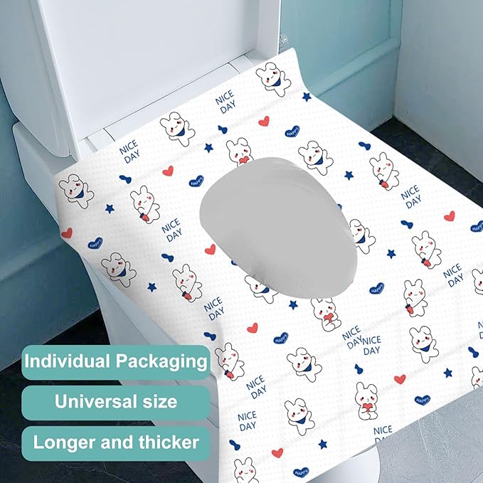 20 Pack Toilet Seat Covers Disposable, Portable Toilet Seat Cover for Travel Waterproof Potty Covers for Toddler(Individually Wrapped）