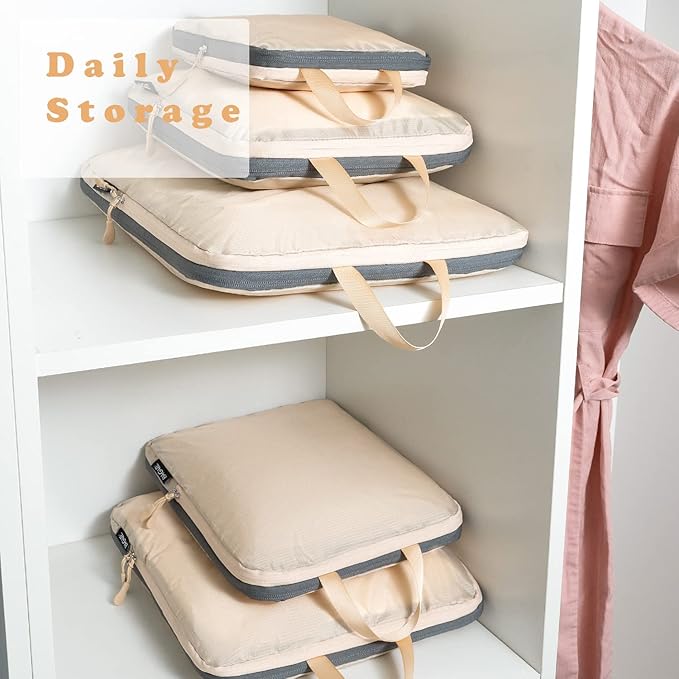 BAGAIL 6 Set Ultralight Compression Packing Cubes Packing Organizer for Travel Accessories Luggage Suitcase Backpack