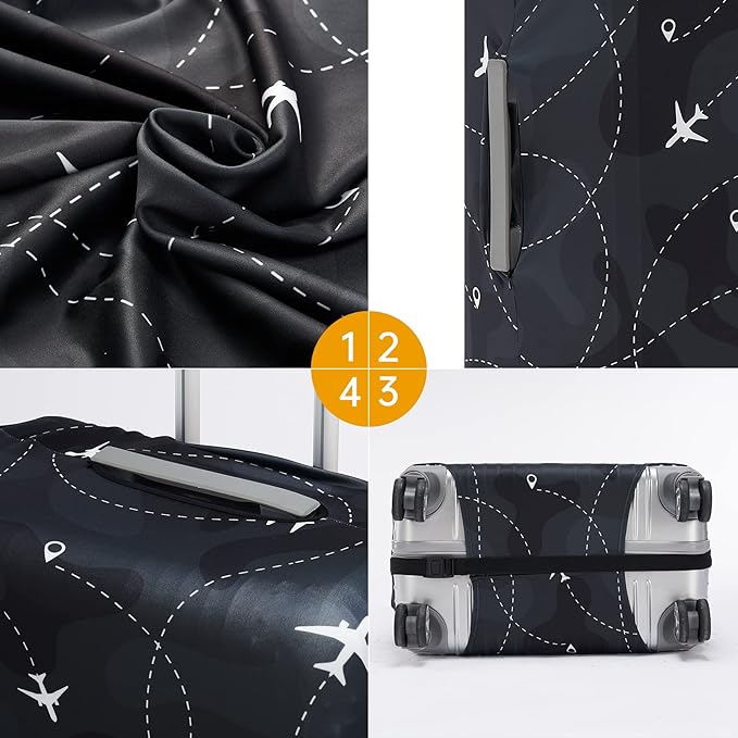 Travelkin Luggage Covers With Tag For Suitcases Tsa Approved,Suitcase Covers Protector Fit 18-32 Inch Luggage,XL