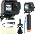 Compatible for Go Pro Hero 13 12 11 10 9 Black Waterproof Housing Case 60M/196FT Protective Underwater Diving Case Shell with Cameras Handle Mount Accessories Kit