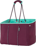 QOGiR Neoprene Multipurpose Beach Bag Tote with Inner Zipper Pocket … … … …