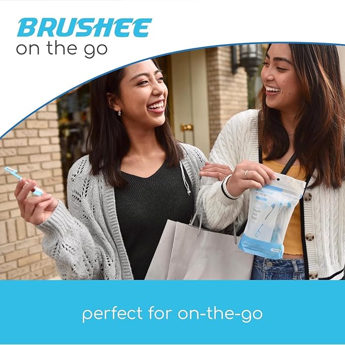 The Evolution of Oral Care | 4-in-1 Tool (Paste + Brush + Floss + Pick) | Individually Wrapped | Disposable | Prepasted Travel Toothbrushes | Small Adult Toothbrush - (3-Pack)