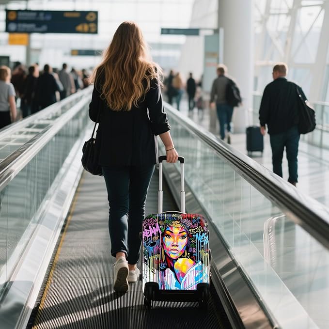 WUJIAONIAO Travel Luggage Cover Baggage Suitcase Cover Protector Skins 18-32 Inch (Brown A10, XL (for 29-32 inch luggage))