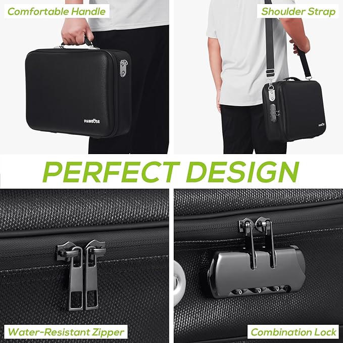 Fireproof Document Box with Combination Lock, Fireproof Water-Resistant Hard Case Safe for Important Documents, Certificates, Laptop, Passports（16''x12''x5''