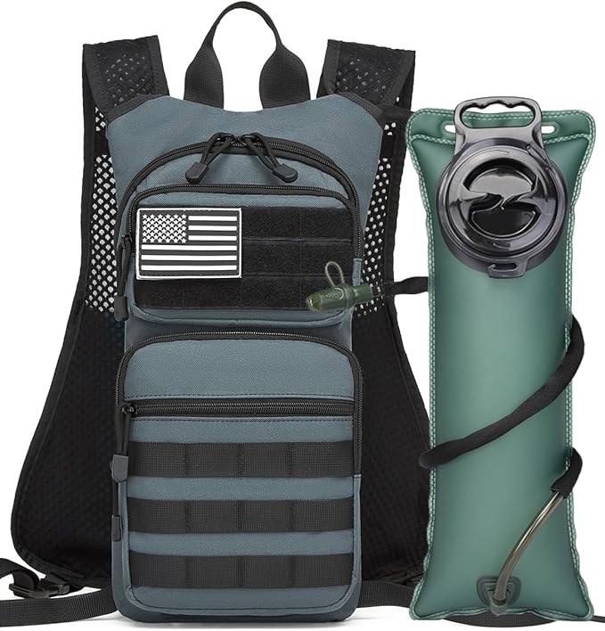 ATBP Running Hydration Vest Pack Thermal Insulation 3L TPU Water Bladder Tactical Backpack Bag for Cycling Hiking Daypack Men & Women