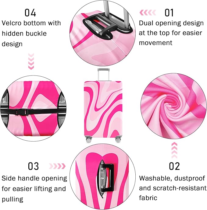 Luggage Cover for Suitcase Elastic Suitcase Cover Protector, Carry On Luggage Sleeve Anti Scratch Travel Essentials Suitcase Protector Fits 20-22