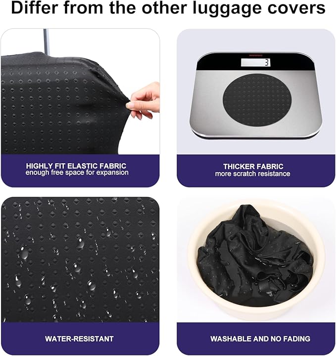 7-Mi Travel Trolley Case Cover Protector Suitcase Cover 26"-28" Trolley case Luggage Storage Covers for Men Women, Retro