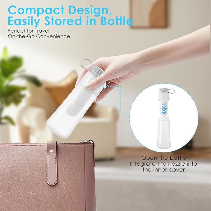 Portable Electric Travel Bidet, 350ML Electric Sprayer Bidet with Built-in Body for Easy Storage, Two Pressure Modes for Personal Hygiene Cleaning for Women and Men , White