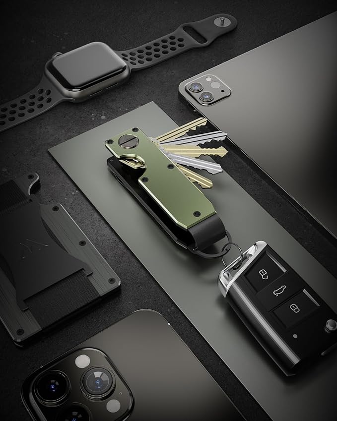 Key Organizer Compact Key Holder Metal Key Chain Minimalist key case key holder for keychain Secures 1-5 Keys
