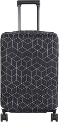 HYPER VENTURE Washable Luggage Cover - Fashion Suitcase Protector Fits 27-30 Inch Luggage (Black Maze, L)