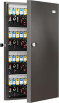 WeHere Key Lock Box Wall Mount(96 Keys), Key Cabinet Security Combination Lockbox with Key Tags, Digital Code Key Storage Lockbox,APP Key Management System for Valets, Hotels, House