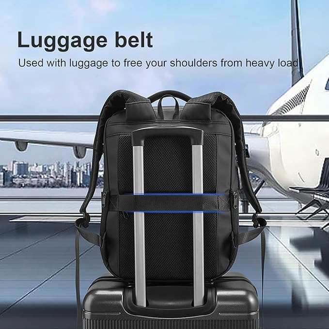 SOKOK Carry On Travel Backpack Waterproof Business Backpack with Laptop Compartment, Hardshell Computer Backpack for Men and Women, Graphite