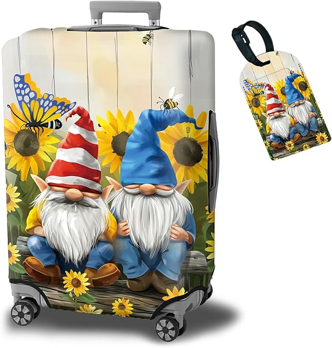 Luggage Cover Plus - Suitcase Protector with Concealed Zipper, Washable Elastic Cloth, Dustproof, Anti-Scratch for 26-28 inch Luggage (L)