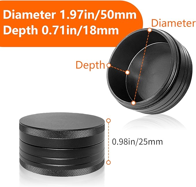 Small Pill Case - Portable Waterproof Small Pill Box for Daily Medicine - Versatile Storage for Travel, Camping, Hiking - Aluminium Alloy Round Container (Black)