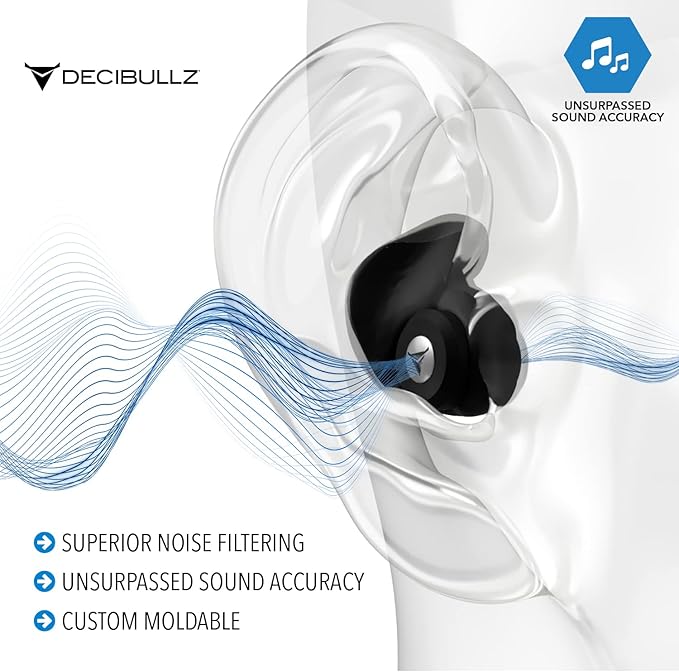 Decibullz Professional Moldable Earplugs Master Case Pack (10 Pairs) – Bulk Ear Plugs Individually Wrapped, High-Fidelity Hearing Protection for Concerts, Festivals, Musicians, DJs – Custom Fit