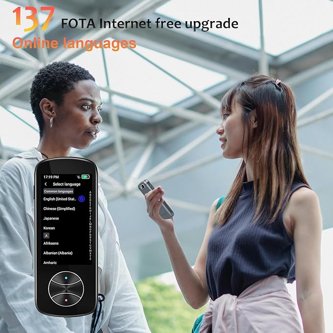 Language Translator Device No WiFi Needed, AI Translator Two Way Real Time Voice Translation with 137+ Languages, Offline/Photo Translation for Travel Business Learning