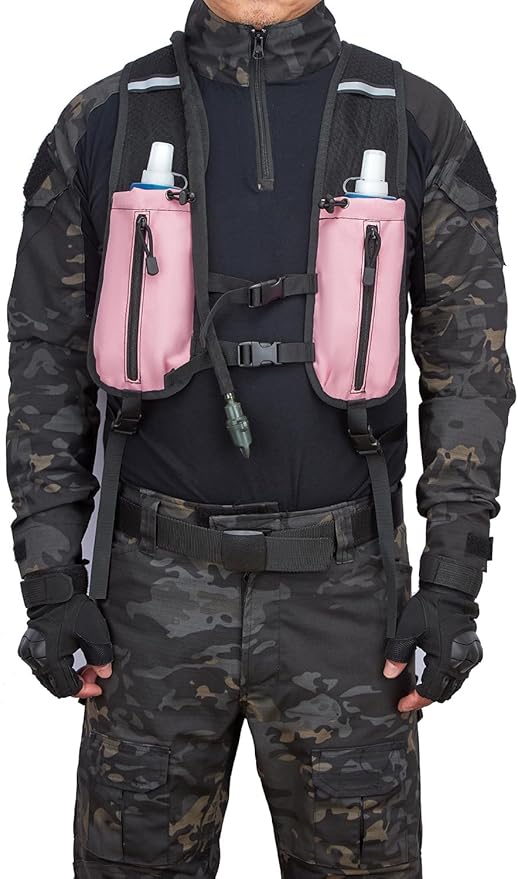ATBP Running Hydration Vest Pack Thermal Insulation 3L TPU Water Bladder Tactical Backpack Bag for Cycling Hiking Daypack Men & Women