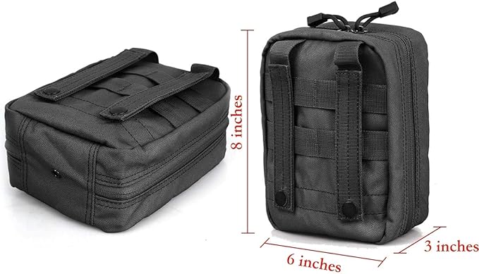 EMT Pouch MOLLE Ifak Pouch Tactical MOLLE Medical First Aid Kit Utility Pouch Carlebben (with Medical Supplies)