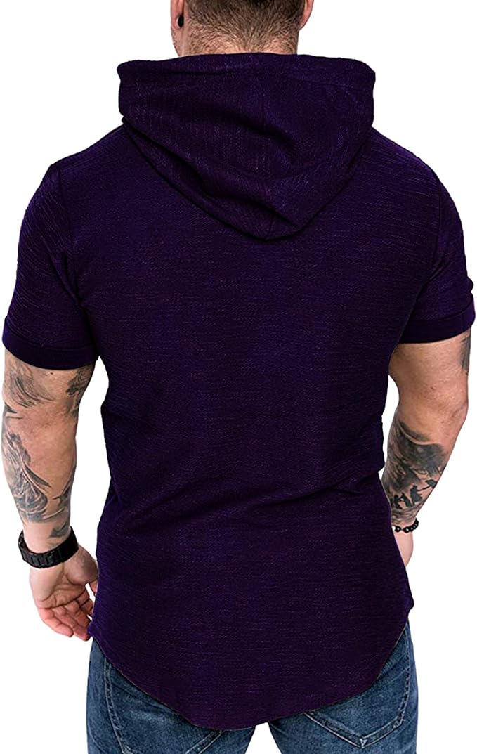 Lexiart Mens Fashion Athletic Hoodies Sport Sweatshirt Solid Color Fleece Pullover