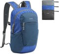 G4Free Packable Hiking Backpack 20L Lightweight Foldable Travel Daypack with Thickened Back Panel for Men Women(Blue)