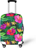 Tropical Floral Leaf Print Suitcase Cover Womens Travel Luggage Protector Cover Suitcase Baggage Decoraitve Covers for 22-25 inches