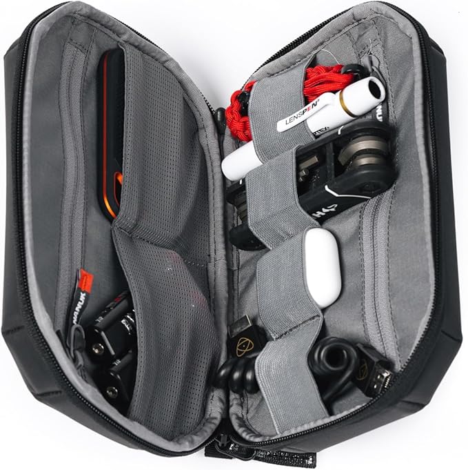 NANUK N-CUBIK T3 Padded Case Travel Organizer Pouch for Electronics, Cables, Photography, Phones, Cords, Earphones and More (9.4 x 6.3 x 2.8')