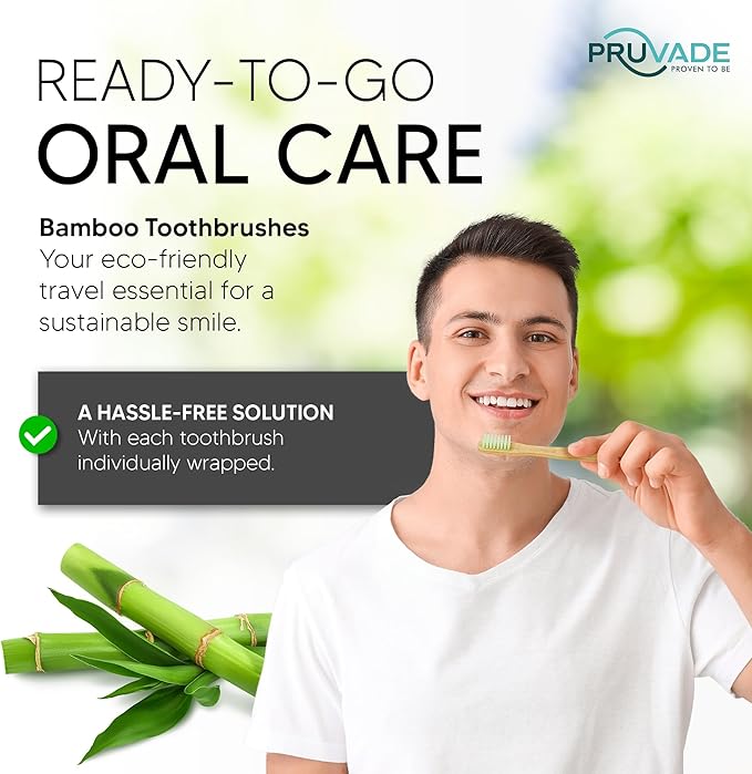 144 Pack Disposable Bamboo Toothbrushes with Toothpaste Built in - Prepasted Toothbrushes Individually Wrapped - Single Use Waterless Tooth Brush with Soft Bristles for Work, Camping, Travel