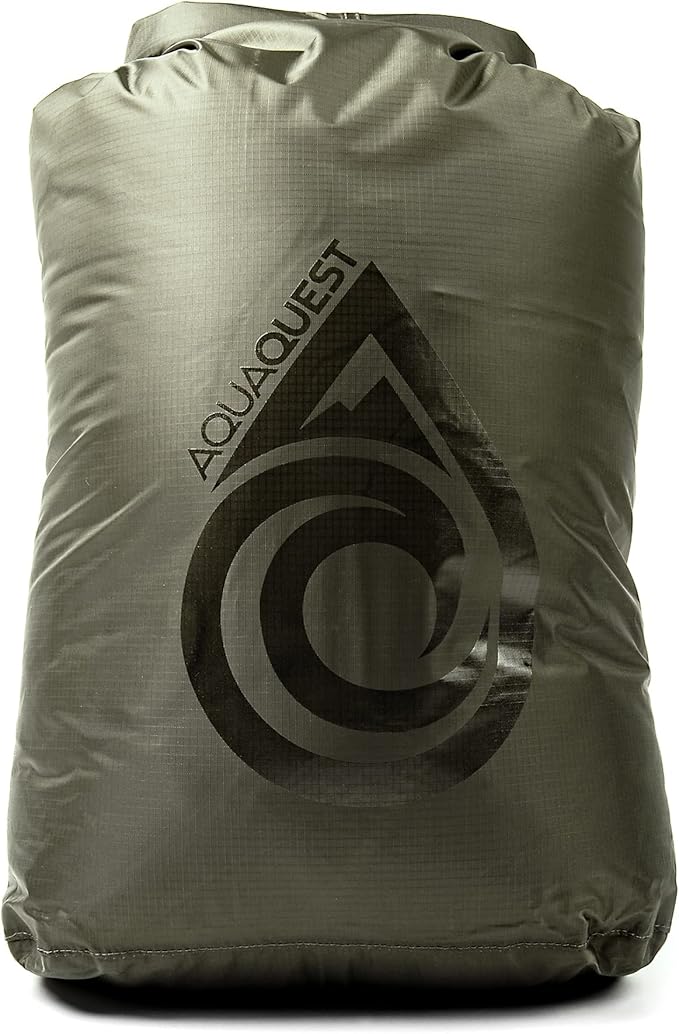 AquaQuest Rogue Dry Bag – 100L Olive Drab – 100% Waterproof Roll Top – Boating Dry Bag