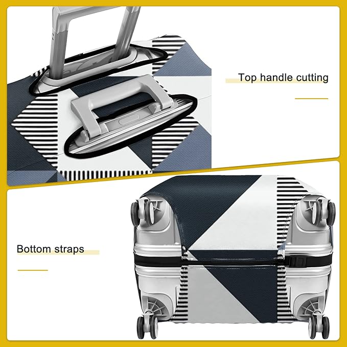 30 Inch PVC Luggage Protector Covers for TSA Approved Clear Suitcase Cover Protector Transparent Luggage Protective Cover Set (Triangle, Suitable for 30"-31")